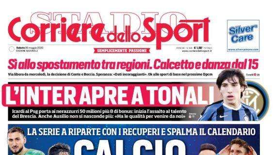Corriere dello Sport in apertura: "Calcio tutte le sere. La A spalma il calendario"