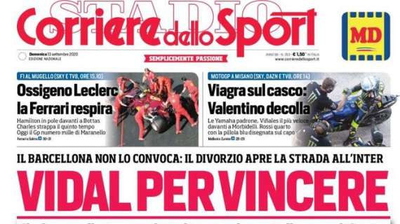 L'apertura del Corriere dello Sport sull'Inter: "Vidal per vincere"
