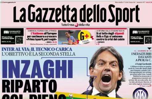 La Gazzetta dello Sport sull'Inter: "Inzaghi, riparto col pieno"