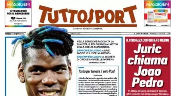 "Io, Pogba stella Juve". Tuttosport apre con le parole del centrocampista francese