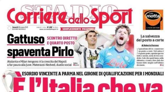 Corriere dello Sport sulla Nazionale vittoriosa al Tardini: "E' l'Italia che va"