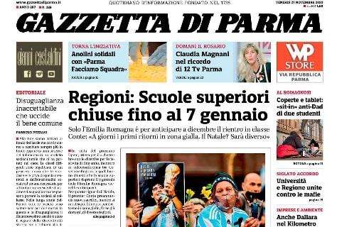 Gazzetta di Parma: "Lacrime per l'addio a Maradona. Campione sì, modello mai"