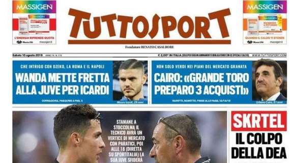 Tuttosport apre con la Juve: "Adesso parla Sarri"