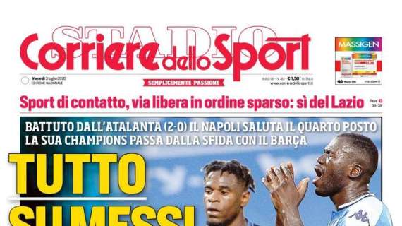 Il Corriere dello Sport sul Napoli: "Tutto su Messi"