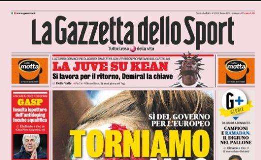 L'apertura de La Gazzetta dello Sport: "Torniamo allo stadio"