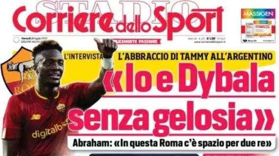 Corriere dello Sport: "Abraham: 'Io e Dybala senza gelosia'"