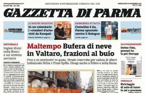 Gazzetta di Parma: "Cornelius ko. Parma spuntato"