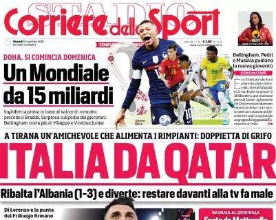 L'apertura del Corriere dello Sport: "Italia da Qatar"