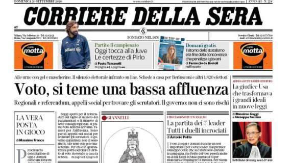 Corriere della Sera: "Stadi riaperti a mille spettatori"