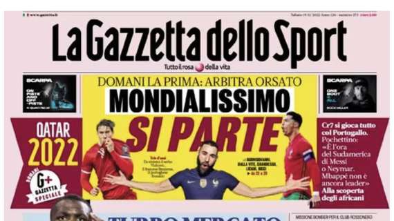 L'apertura de La Gazzetta dello Sport: "Inter c'è Thuram, chi va via?"