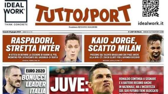 L'apertura di Tuttosport: "Juve: CR7, deciditi". Il mercato bianconero dipende anche dal portoghese