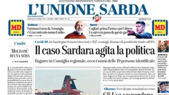L'Unione Sarda: "Cagliari, prima Parma e poi Udinese: la salvezza passa da queste gare"