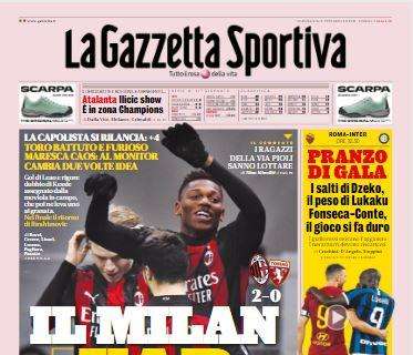 L'apertura de La Gazzetta dello Sport: "Il Milan VAR"