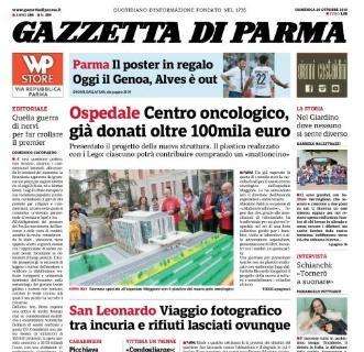 Gazzetta di Parma: "Oggi il Genoa, Alves è out"