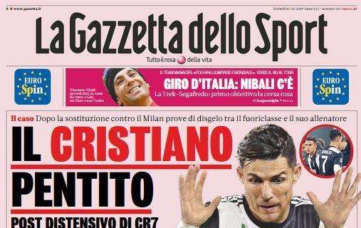 La Gazzetta dello Sport: "Il Cristiano pentito"