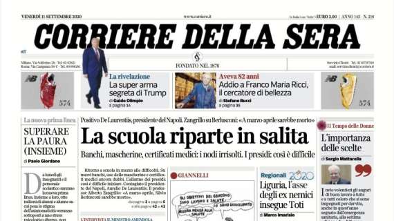 Corriere della Sera sul caso De Laurentiis: "Il virus in Lega calcio"