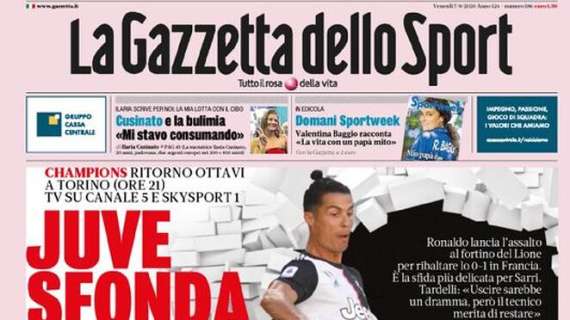 La Gazzetta dello Sport in apertura: "Juve sfonda quel muro"