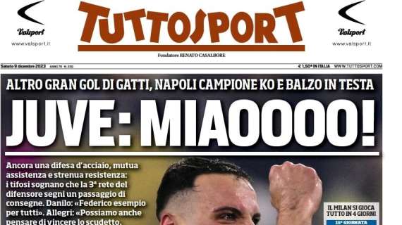 Tuttosport in apertura: "Juve: Miaoooo!"