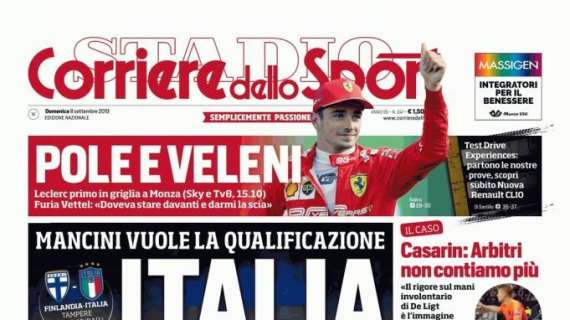 L'apertura del Corriere dello Sport: "Italia, si cambia!"