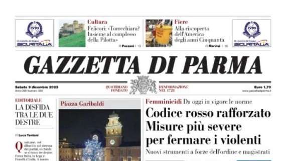 Gazzetta di Parma: "Gatti piega il Napoli. Juve, notte in vetta"