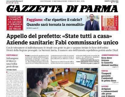 Gazzetta di Parma, Faggiano: "Ripartire quando sarà tornata la normalità"