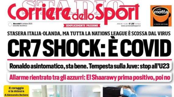 Corriere dello Sport: "CR7 shock: è Covid!"