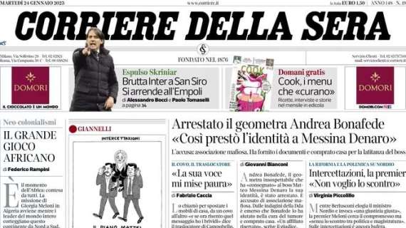Corriere della Sera: "Brutta Inter a San Siro: si arrende all'Empoli"