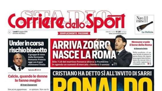 Corriere dello Sport sulla Juventus: "Ronaldo centravanti"
