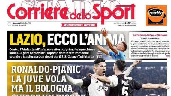 L'apertura del Corriere dello Sport sulla Juve: "Il giallo del braccio"