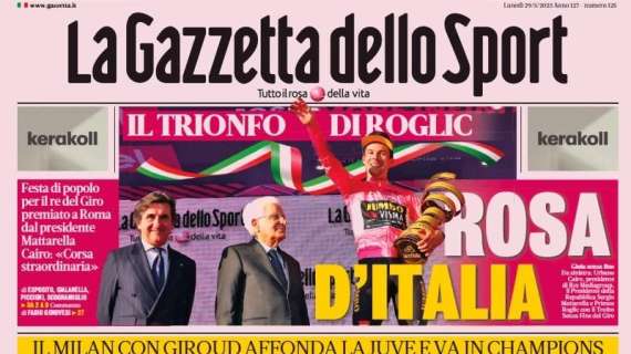 La Gazzetta dello Sport sul Milan che batte la Juve: "EuroDiavolo"