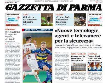 Gazzetta di Parma: "Parma nel tunnel. Ko a Roma, Non basta il rigore e un altro negato"