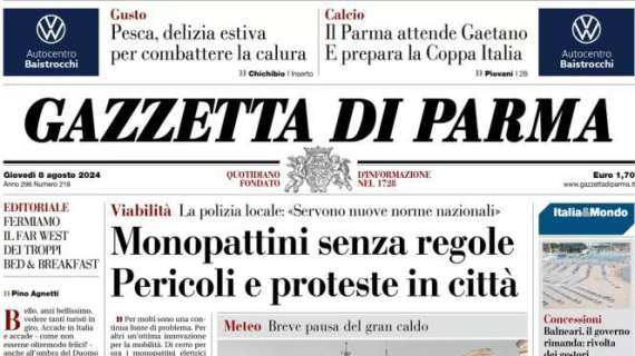 La Gazzetta di Parma: "Il Parma attende Gaetano. E prepara la Coppa Italia"