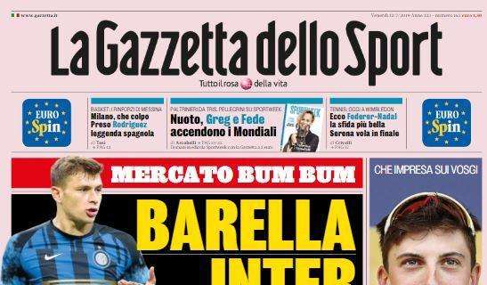 L'apertura de La Gazzetta dello Sport: "Barella-Inter: è fatta!"