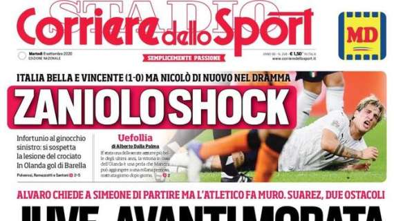 L'apertura del Corriere dello Sport: "Juve, avanti Morata"