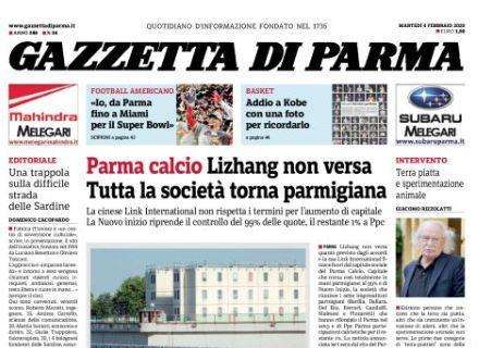 Gazzetta di Parma: "Lizhang non paga. La società torna parmigiana"