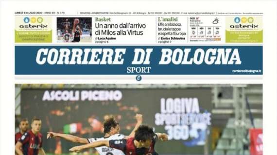 Corriere di Bologna sul derby col Parma: "Che beffa, Bologna"