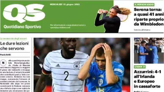 QS Sport in apertura sugli azzurri: "Povera Italia, che disfatta"