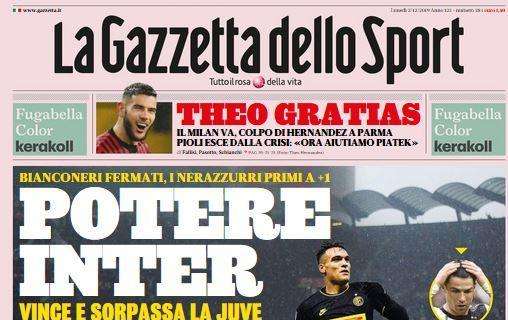 L'apertura de La Gazzetta dello Sport: "Potere Inter"