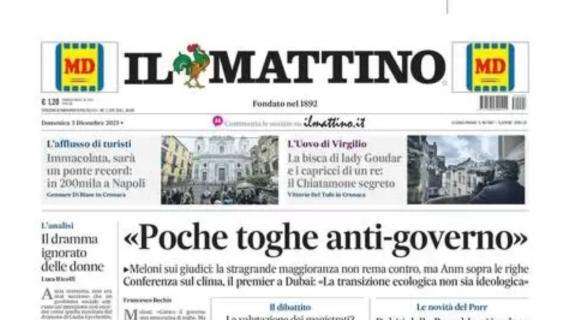 Il Mattino in prima pagina: "Osi, partita doppia: Inter e rinnovo"