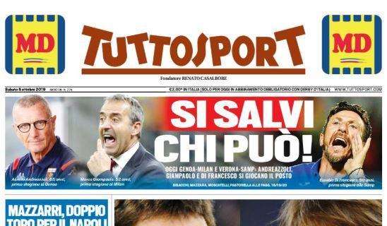 Tuttosport in apertura: "Juve, Agnelli: giù le mani da Conte"