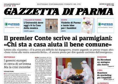 Gazzetta di Parma: "Il premier Conte scrive ai parmigiani"