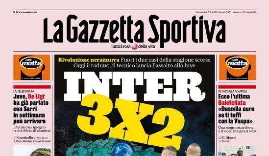 La Gazzetta dello Sport titola: "Inter 3X2"