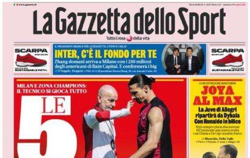 La Gazzetta dello Sport sul Milan: "Le 5 giornate di Pioli"