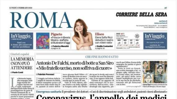 Corriere di Roma: "Lazio cinquina: Immobile-Caicedo, coppia stellare"