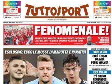 L'apertura di Tuttosport: "Icardi-Juve, Milinkovic-Inter, Dybala-PSG"