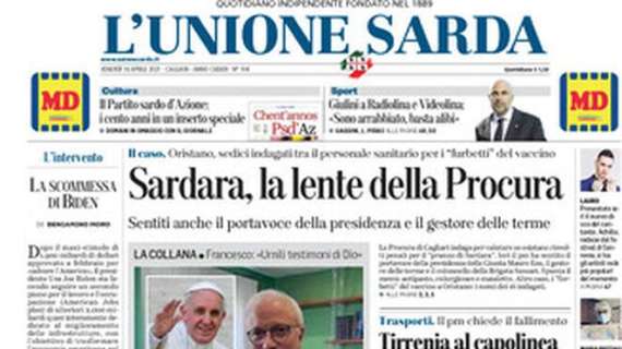 L'Unione Sarda: "Giulini: 'Cagliari, sono arrabbiato: basta alibi'"