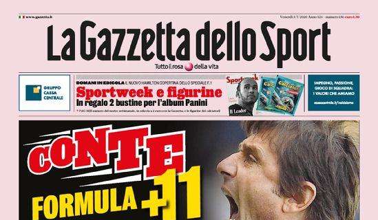 La Gazzetta dello Sport sull'Inter: "Conte, formula +11"