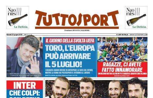 Tuttosport: "Juve, un muro per Sarri. Inter, che colpi con Dzeko e Lazaro"