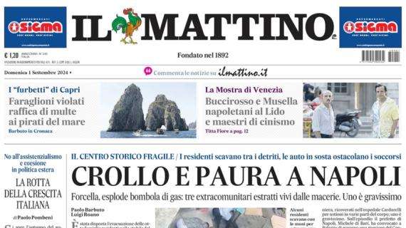 Il Mattino in prima pagina: "Nel segno di Lukaku"