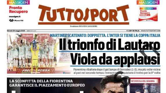 Tuttosport in prima pagina: "Juve, grazie alla Fiorentina puoi chiudere tutto subito"